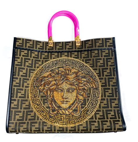 versace fendi logo|fendi versace tote bag.